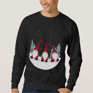 Funny 3 Nordic Gnomes Winter Christmas Swedish Cut Sweatshirt