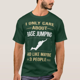 Funny 3 People Base Jumping  T-Shirt