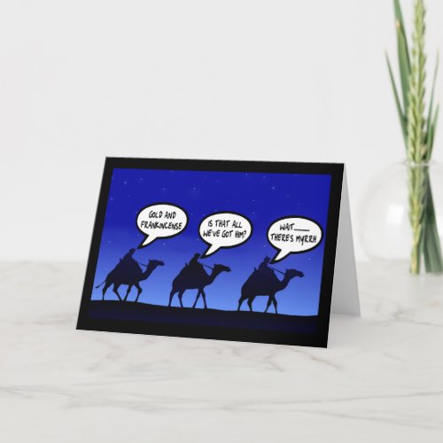 Funny 3 wise men Christmas Holiday Card