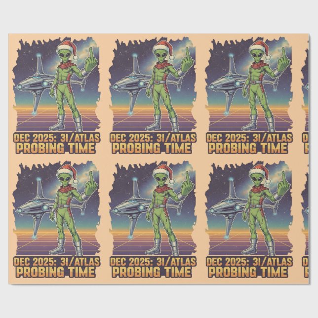 Funny 3I/ATLAS Wrapping Paper (Flat)