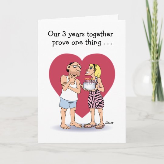 Funny 3rd Wedding Anniversary Card | Zazzle.com