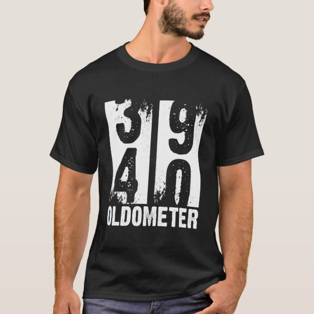 Funny 40 Years Old 40th Birthday Age Countdown Met T-Shirt (Front)