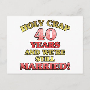 Funny 40th Anniversary Postcard