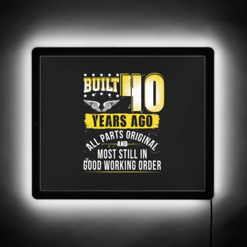 Funny 40th Birthday B_Day Gift Saying Age 40 Year  LED Sign