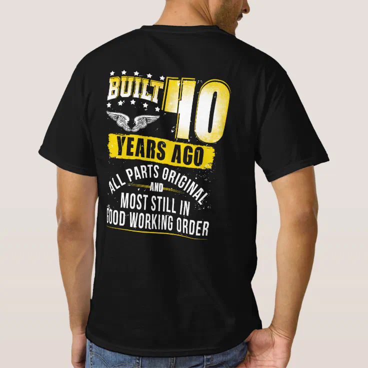 Funny 40th Birthday B-Day Gift Saying Age 40 Year T-Shirt | Zazzle