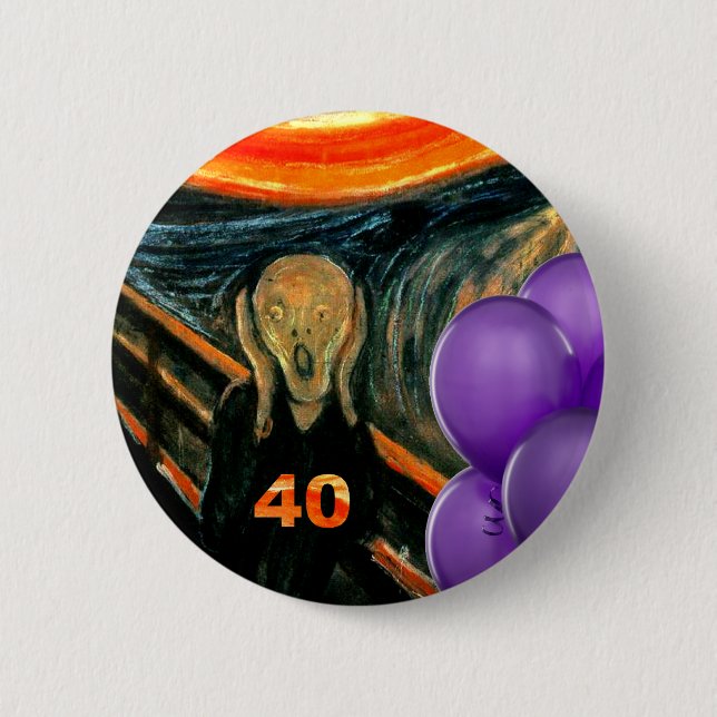 Funny 40th Birthday Button (Front)