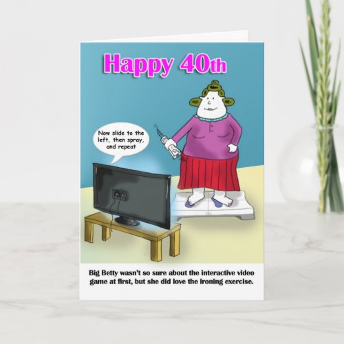 funny  40th birthday card