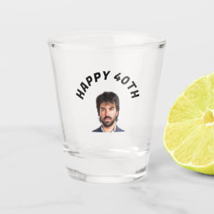 Funny 40th Birthday Custom Photo Shot Glass