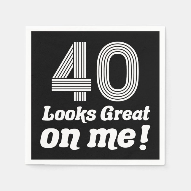 Funny 40th Birthday For Her Napkins (Front)
