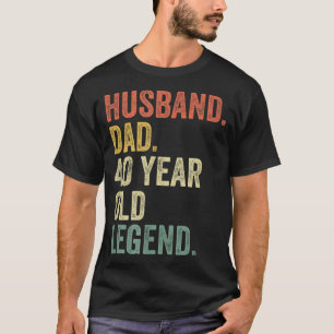 Funny 40th Birthday For Men Gifts Vintage Dad 1980 T-Shirt