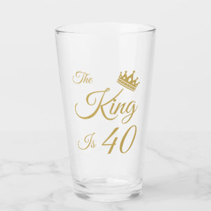 Funny 40th Birthday For Men Glass