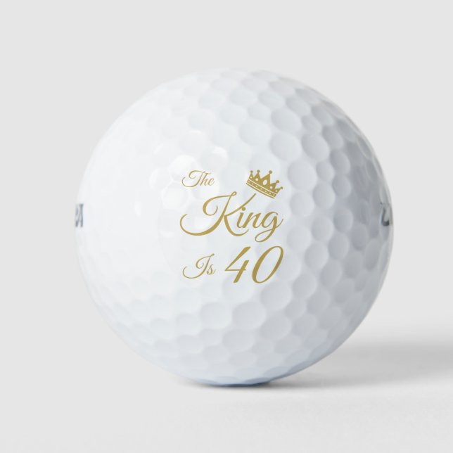 Funny 40th Birthday For Men Golf Balls (Front)
