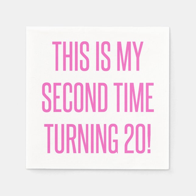 Funny 40th Birthday For Women Napkins (Front)