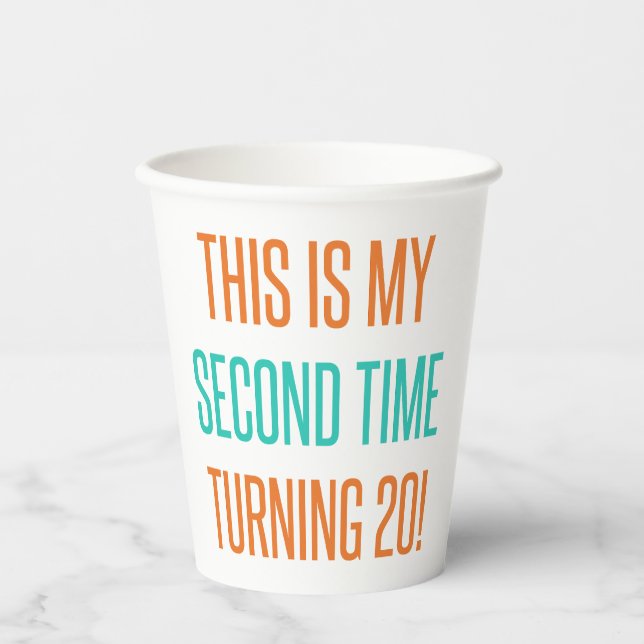 Funny 40th Birthday For Women Paper Cups (Front)