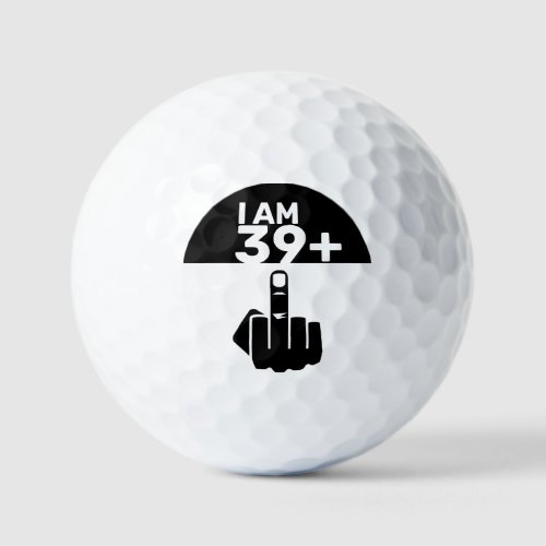 Funny 40th Birthday Gift 39 Plus one Checker  Golf Balls