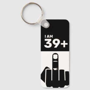 Funny 40th Birthday Gift, 39 Plus one Checker Keyc Keychain