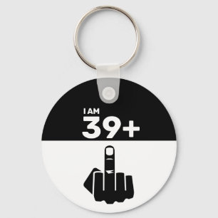 Funny 40th Birthday Gift, 39 Plus one Checker Keychain