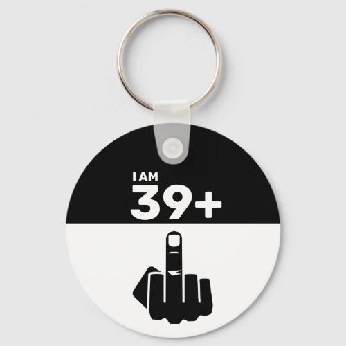 Funny 40th Birthday Gift 39 Plus one Checker Keychain