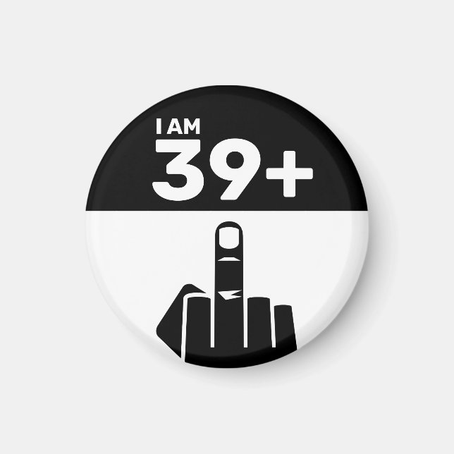 Funny 40th Birthday Gift, 39 Plus one Checker Magnet (Front)