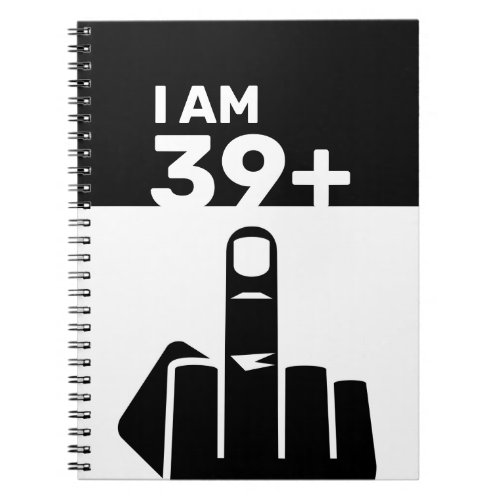 Funny 40th Birthday Gift 39 Plus one Checker Notebook
