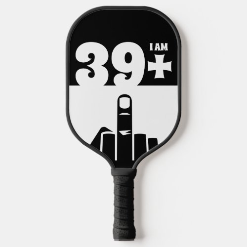 Funny 40th Birthday Gift 39 Plus one Checker Pickleball Paddle