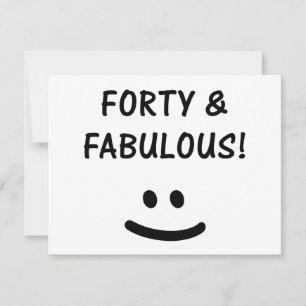 Funny 40th Birthday Gifts Card
