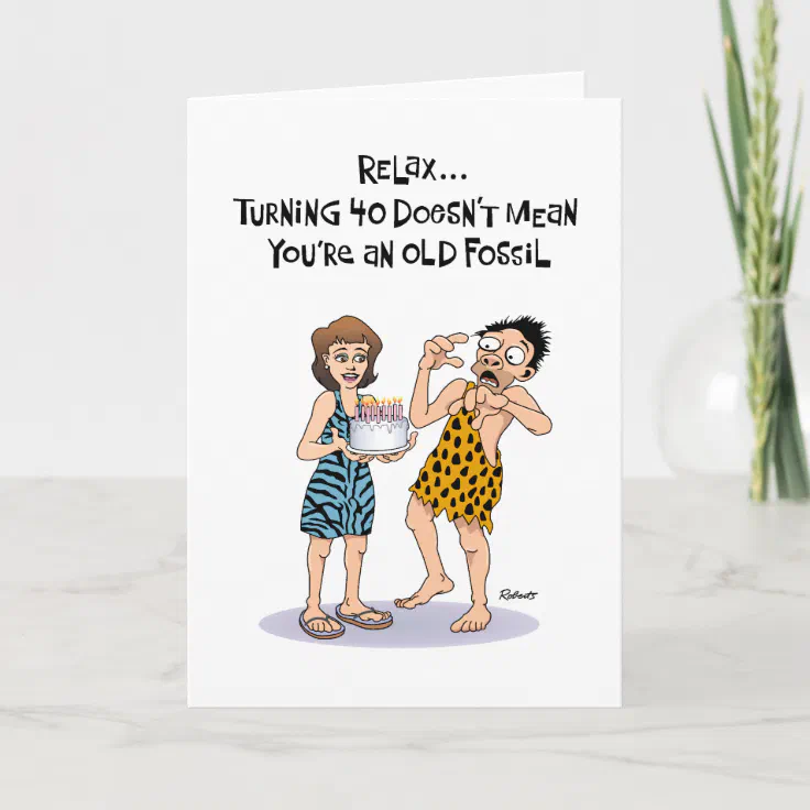 funny cards for 40th birthday