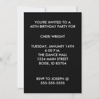 Funny 40th Birthday Party Invitation | Zazzle