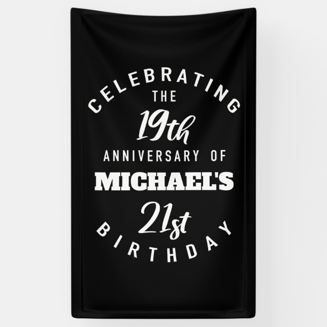 Funny 40th Birthday Personalized Banner (Vertical)