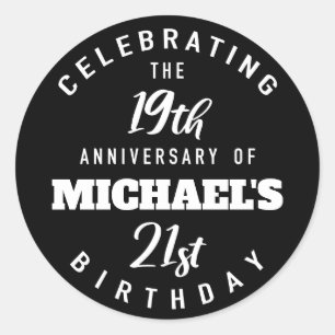 Funny 40th Birthday Personalized Classic Round Sticker