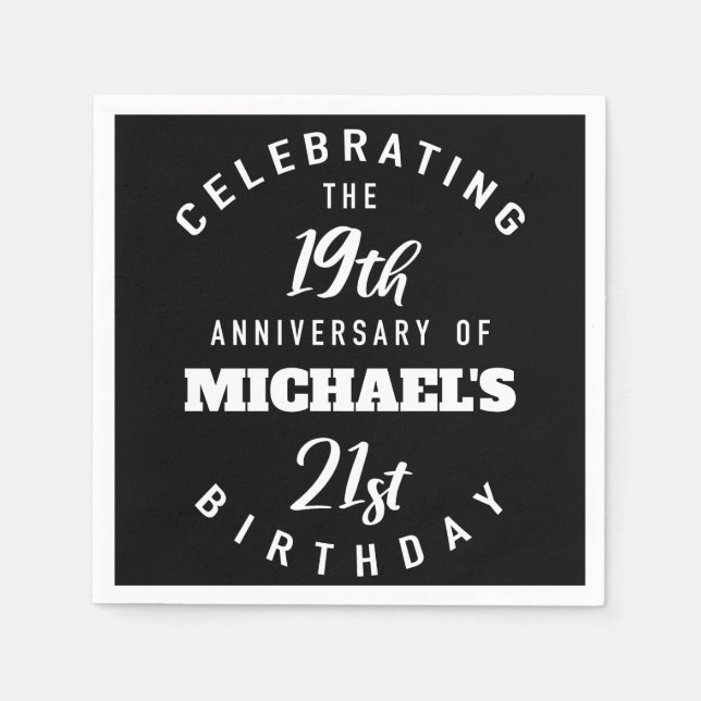 Funny 40th Birthday Personalized Napkins (Front)