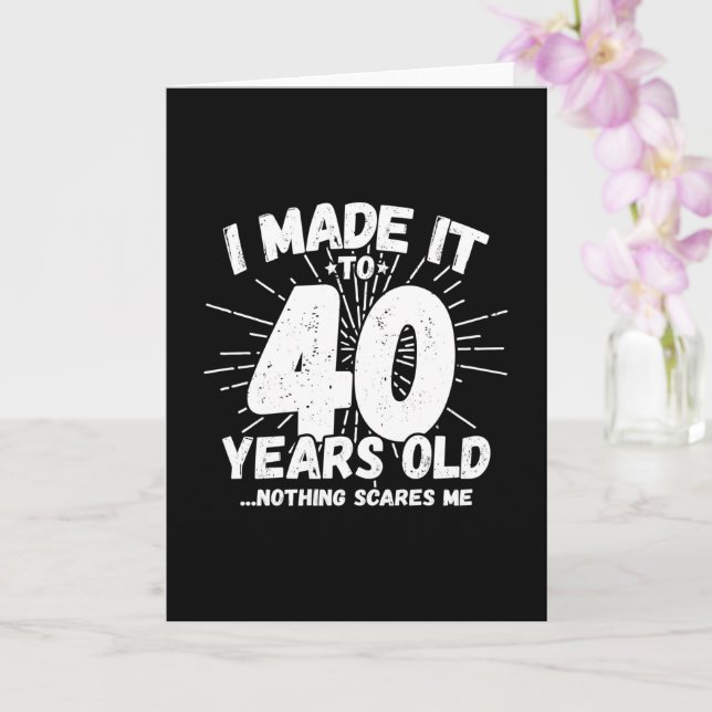 Funny 40th Birthday Card - Sassy 'Turning 20 Twice' Greeting Card With Envelope