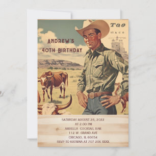 Funny 40th Mens Birthday Party Invitations