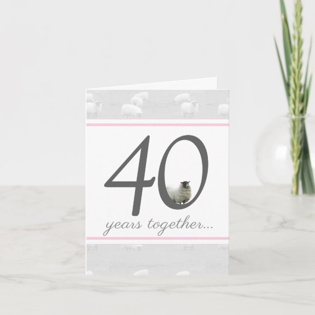 Funny 40th ruby anniversary card for husband/ wife (Front)