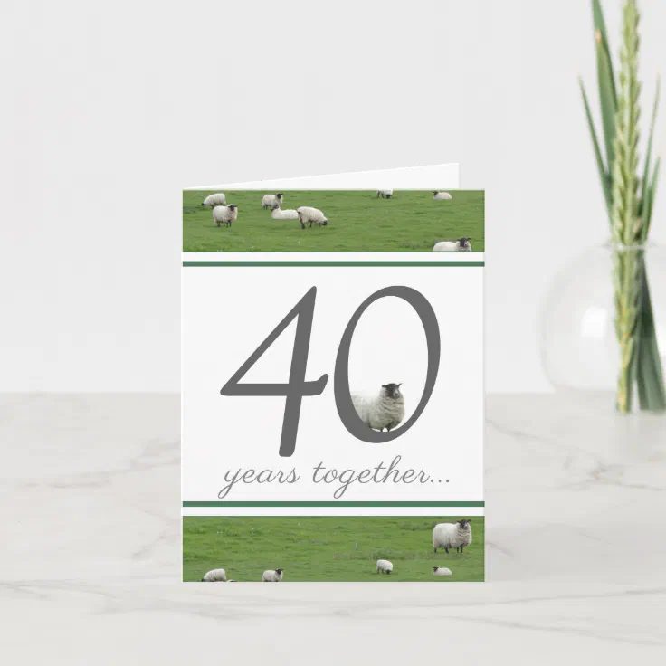 Funny 40th ruby anniversary card for husband/ wife | Zazzle