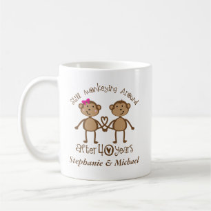 Funny 40th Wedding Anniversary His Hers Mugs
