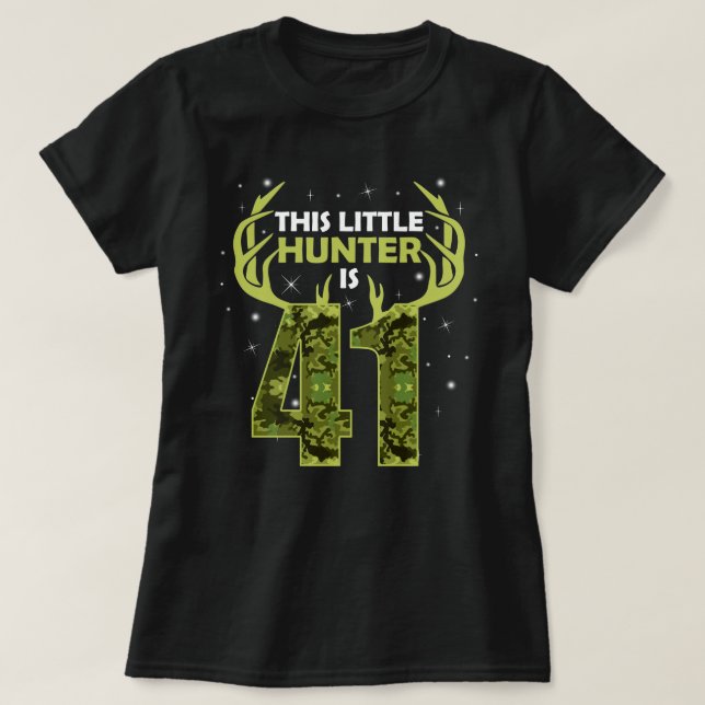 Funny 41 Birthday 41st Year Old Deer Hunter Gift F T-Shirt (Design Front)