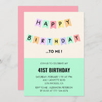  Funny 41st birthday invitations Happy Birthday