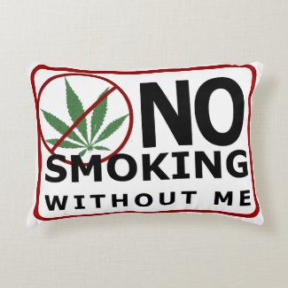 Funny 420 rectangular pillow, cannabis sign accent pillow