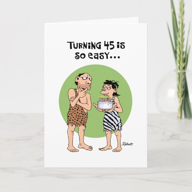 Funny 45th Birthday Card (Front)