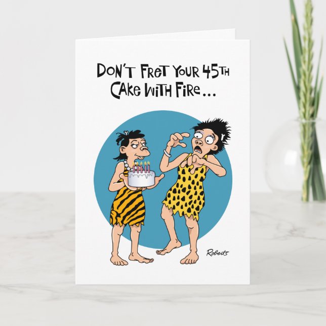 Funny 45th Birthday Card (Front)