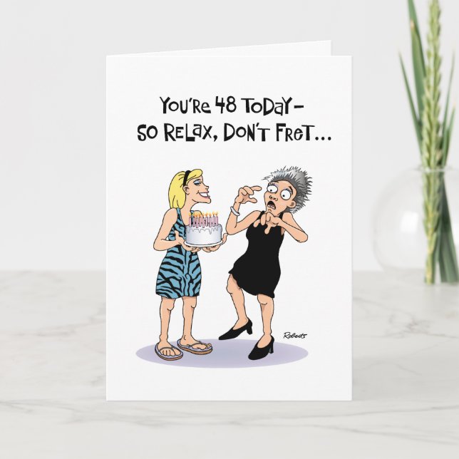Funny 48th Birthday Card for Her (Front)