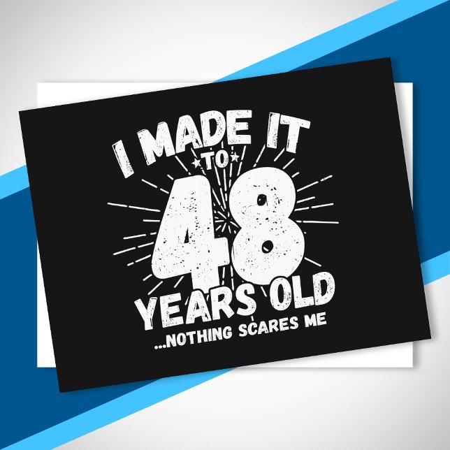 Funny 48th Birthday Quote Sarcastic 48 Year Old Postcard (Creator Uploaded)