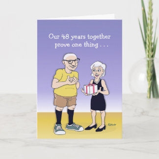 Funny 48th Wedding Anniversary Card for Husband