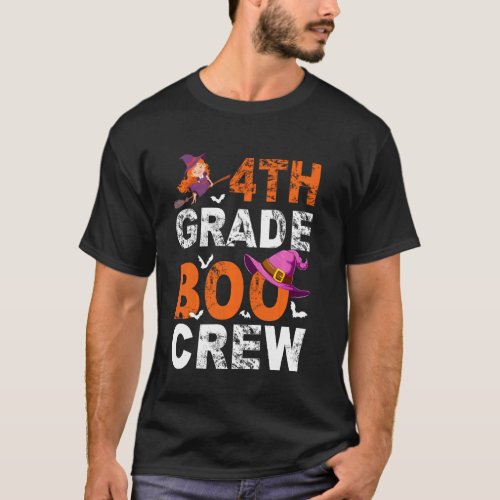 Funny 4th Grade Halloween Teachers Students Pumpki T_Shirt
