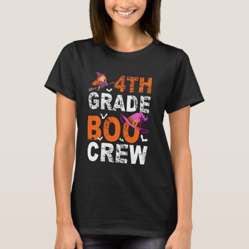 Funny 4th Grade Halloween Teachers Students Pumpki T_Shirt