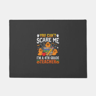 Funny 4th Grade Teacher Halloween Ghost Doormat