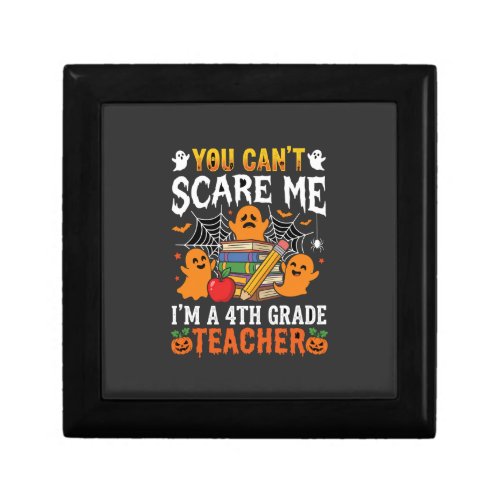 Funny 4th Grade Teacher Halloween Ghost Gift Box