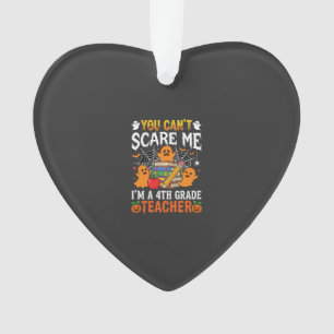 Funny 4th Grade Teacher Halloween Ghost Ornament