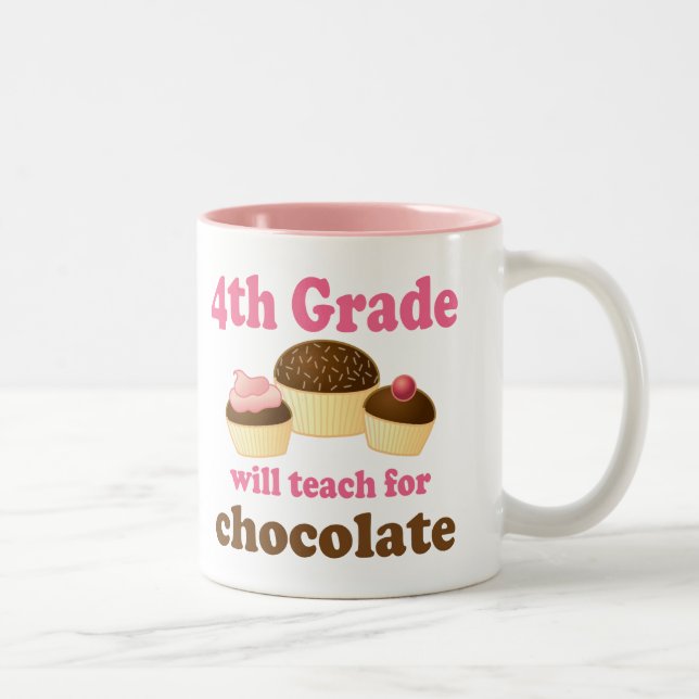 Funny 4th Grade Teacher Mug (Right)
